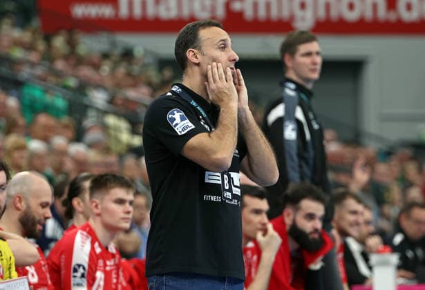 08.03.2026, xovx, Handball Daikin Handball Bundesliga, HSG Wetzlar - MT Melsungen Trainer Roberto Garcia Parrondo (MT Melsungen) Wetzlar Buderus-Arena Hessen Deutschland (DE)