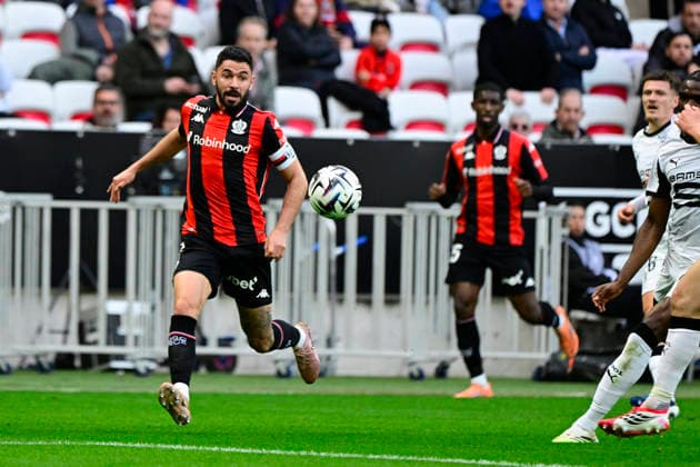FOOTBALL : OGC Nice VS Stade Rennais FC - Ligue 1 McDonald s - 08 03 2026 Morgan Sanson (OGC Nice) Ligue 1 McDonald s match between OGC Nice and Stade Rennais Football Club on Mars 8, 2026 at the Allianz Riviera Stadium in Nice. NiceFrance  Copyright: xWilliamxCannarellax