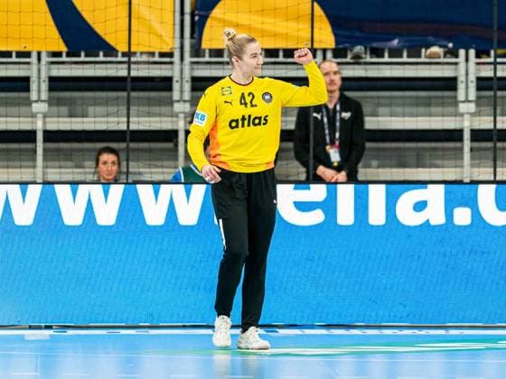 Katharina Filter (Deutschland, 42) ballt die Jubelfaust, Deutschland vs. Slowenien, Handball, EM-Qualifikation, Frauen, Spielzeit 2025 2026, 08.03.2026, Deutschland vs. Slowenien, Handball, EM-Qualifikation, Frauen, Spielzeit 2025 2026, 08.03.2026 Heidelberg Copyright: xEibner-Pressefoto MichaelxSchmidx EP_MST