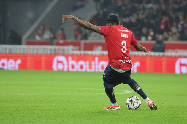 FOOTBALL : LOSC Lille vs FC Lorient - Ligue 1 J25 - 08 03 2026 Nathan NGOY (LOSC Lille) lors du match LOSC Lille vs FC Lorient, Ligue 1 J25, Decathlon Arena stade Pierre Mauroy, le 8 mars 2026 - photo Laurent Sanson PsnewZ  Copyright: xLaurentxSANSONx xPsnewZx