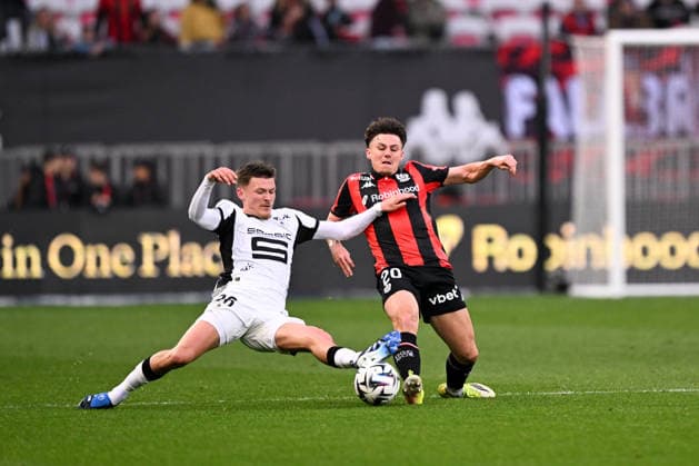 OGC Nice v Stade Rennais FC - Ligue 1 McDonald s 2025 2026 26 Quentin MERLIN (srfc) - 20 Tom LOUCHET (ogcn) during the Ligue 1 McDonald s match between Nice and Rennes at Allianz Riviera on March 8, 2026 in Nice, France. Nice France  Copyright: xFEPx 776348313