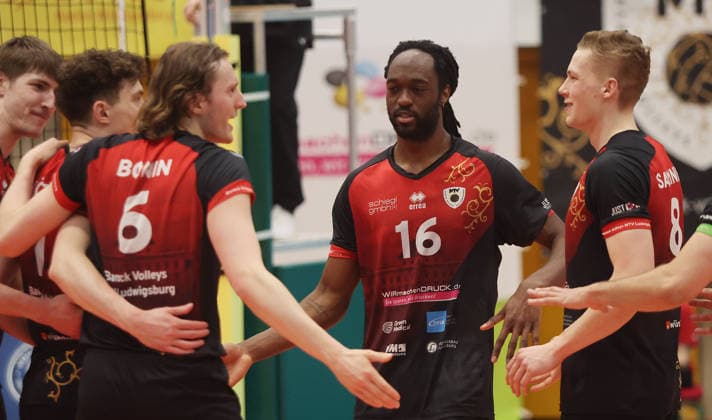 Ludwigsburg , 1. Bundesliga Volleyball Barock Volleys MTV Ludwigsburg vs. SWD powervolleys Düren , Nyherowo Omene ( Ludwigsburg )