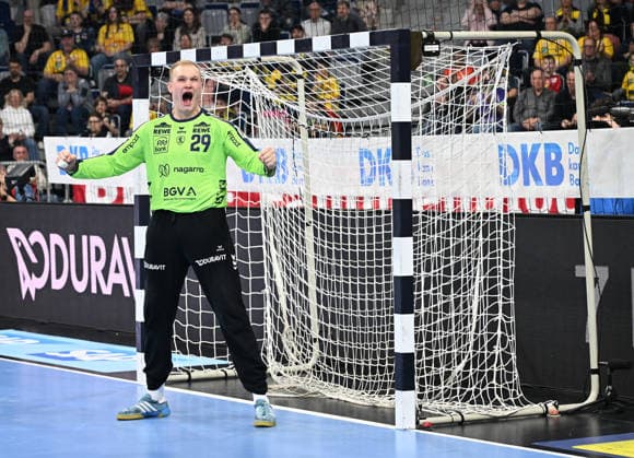 HBL-Handball-Bundesliga - Saison 2025 26 Mannheim SAP-Arena 08.03.2026 Rhein-Neckar-Löwen (rnl) - Bergischer HC (bhc) Torwart David SPAETH (Rhein-Neckar-Löwen) HBL-Handball-Bundesliga