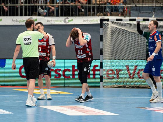 Luka Sokolic (HSG Nordhorn Lingen, 51) ist frustriert HSG Nordhorn-Lingen vs. HBW Balingen-Weilstetten , Handball, 2. Bundesliga, 23. Spieltag, Saison 2025 2026, 08.03.2026 HSG Nordhorn-Lingen vs. HBW Balingen-Weilstetten , Handball, 2. Bundesliga, 23. Spieltag, Saison 2025 2026, 08.03.2026 Nordhorn Copyright: xEibner-Pressefoto DamianxKruczynx EP_DKI