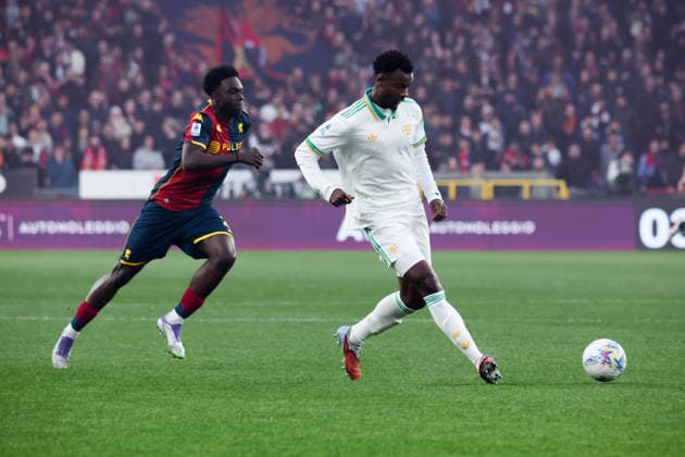 Serie A, Day 28, Stadio Ferraris, Genova, Genoa-Roma, in the photo: Khator and Nicka  Copyright: xGabrielexSiri IPAxSportx xipa-agency.netx xx IPA_72583424 IPA_Agency_IPA72583424