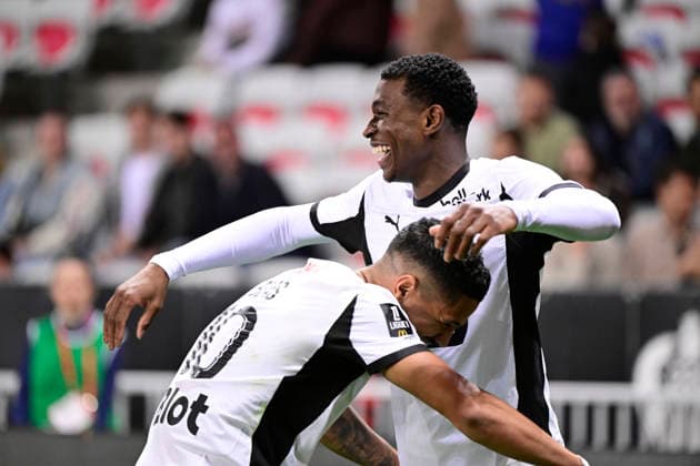 FOOTBALL : OGC Nice VS Stade Rennais FC - Ligue 1 McDonald s - 08 03 2026 Joy SRFC - But Nordan Mukiele - Ligue 1 McDonald s match between OGC Nice and Stade Rennais Football Club on Mars 8, 2026 at the Allianz Riviera Stadium in Nice. NiceFrance  Copyright: xWilliamxCannarellax