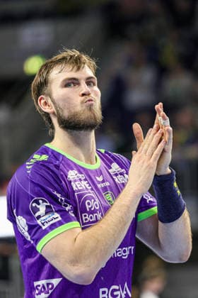 08.03.2026, xhettx, Handball Daikin HBL, Rhein Neckar Loewen - Bergischer HC v.l. Steven Plucnar Jacobsen (Rhein-Neckar Löwen, 9) (DFL DFB REGULATIONS PROHIBIT ANY USE OF PHOTOGRAPHS as IMAGE SEQUENCES and or QUASI-VIDEO)