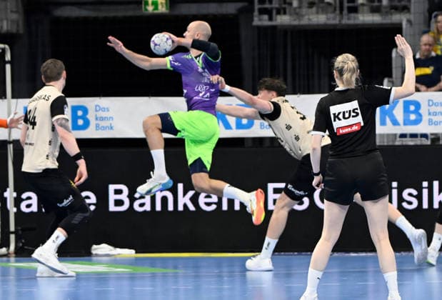HBL-Handball-Bundesliga - Saison 2025 26 Mannheim SAP-Arena 08.03.2026 Rhein-Neckar-Löwen (rnl) - Bergischer HC (bhc) 28:25 Lukas SANDELL (Rhein-Neckar-Löwen), mi HBL-Handball-Bundesliga