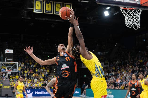 GER, Basketball, easy Credit- BBL, EWE Baskets Oldenburg vs Rasta Vechta 08.03.2026, EWE Arena, Oldenburg, GER, easy Credit-BBL, EWE Baskets Oldenburg vs Rasta Vechta, im Bild Alonzo VERGE JR. ( Rasta Vechta 11 )