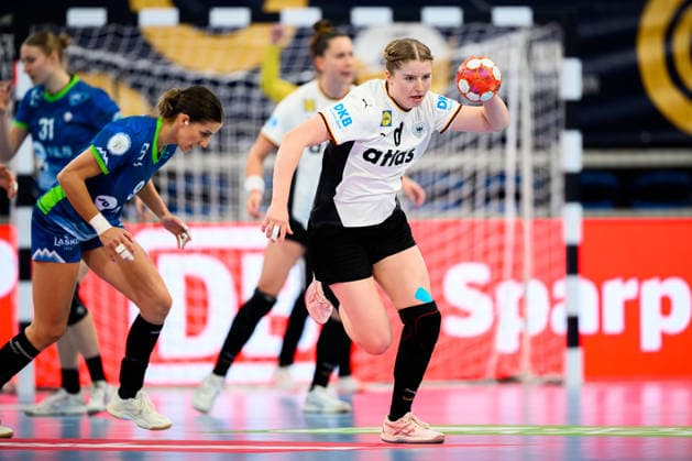 Handball, Frauen: EM-Qualifikation, Deutschland - Slowenien, 2. Runde, Gruppe 3, Nina Engel (Deutschland) Heidelberg SNP Dome Baden-Württemberg Deutschland