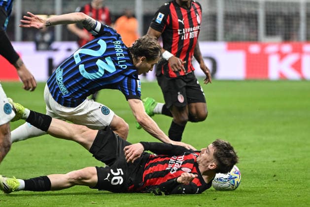 Ncolo Barella of FC Inter in action during the Italian Serie A football match between AC Milan and Inter FC Internazionale on 8 March 2026 at Giuseppe Meazza San Siro Siro stadium in Milan, Italy  Copyright: xTizianoxBallabio IPAxSportx xipa-agency.netx xx IPA_72590302 IPA_Agency_IPA72590302