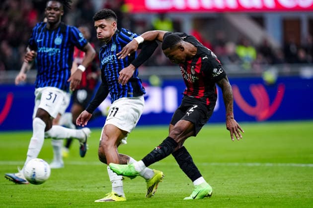 AC Milan v FC Internazionale - Serie A Enilive Pervis Estupinan of AC Milan scores first goal goal during the serie Serie A Enilive match between AC Milan and FC Internazionale at Stadio Giuseppe Meazza on March 8, 2026 in Milan, Italy Milan Stadio Giuseppe Meazza Milan Italy Copyright: xGiuseppexMaffiax 260308_SerieA_Milan-Inter_GM_03381