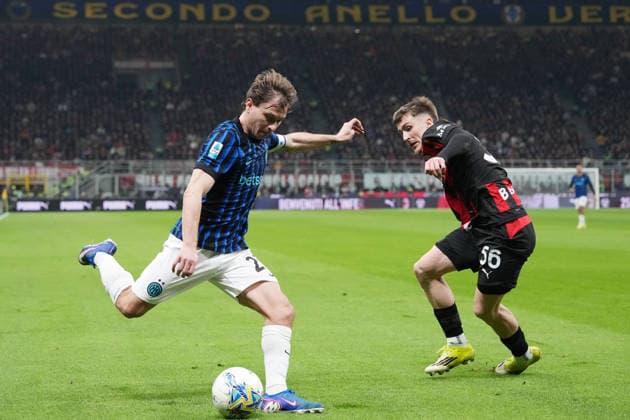 Inter Milan™s Nicolo Barella during the Serie A soccer match between Milan and Inter at the San Siro Stadium in Milan , north Italy - Sunday , March 08 , 2026. - Soccer .  Copyright: xSpada LaPressex