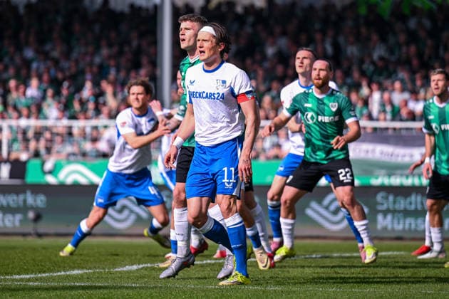 08.03.2026, Fussball, 2. Bundesliga, 25. Spieltag Saison 2025 2026, Preußen Münster - Hertha BSC, Fabian Reese (Hertha BSC) xRHR-FOTO TKx
