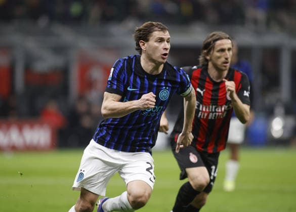 Nicolo Barella of FC Inter during the Italian Serie A, season 2025-2026, football match between AC Milan and FC Inter Milano on 08 March 2026 at Giuseppe Meazza Stadium, San Siro, Milan, Italy. Photo, Nderim Kaceli  Copyright: xNderimxKaceli IPAxSportx xipa-agency.netx xx IPA_72590976 IPA_Agency_IPA72590976