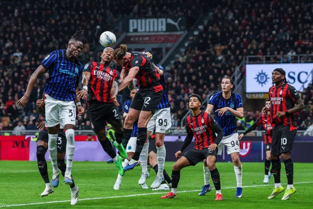 Yann Aurel Ludger Bissek of FC Internazionale seen in action during Serie A 2025 26 football match between AC Milan and FC Internazionale at San Siro Stadium in Milan  Copyright: xFabrizioxCarabelli IPAxSportx xipa-agency.netx xx IPA_72591371 IPA_Agency_IPA72591371