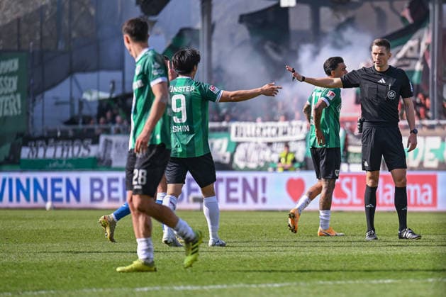 08.03.2026, Fussball, 2. Bundesliga, 25. Spieltag Saison 2025 2026, Preußen Münster - Hertha BSC, xRHR-FOTO TKx