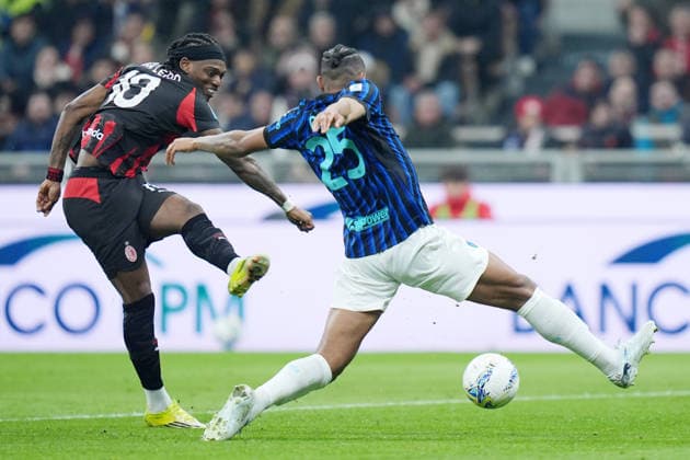 AC Milan™s Rafael Leao during the Serie A soccer match between Milan and Inter at the San Siro Stadium in Milan , north Italy - Sunday , March 08 , 2026. - Soccer .  Copyright: xSpada LaPressex