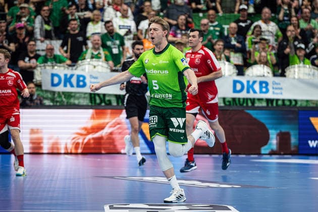 08.03.2026, xovx, Handball Daikin Handball Bundesliga, HSG Wetzlar - MT Melsungen Jubel bei Tristan Kirschner (HSG Wetzlar) Wetzlar Buderus-Arena Hessen Deutschland (DE)