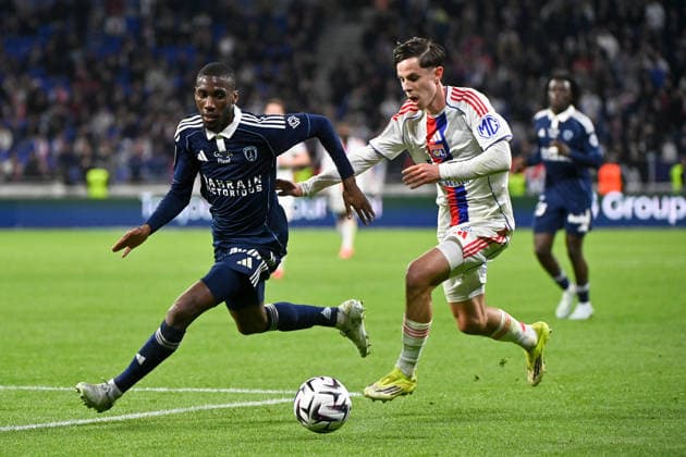 Olympique Lyonnais v Paris FC - Ligue 1 McDonald s 2025 2026 17 Adama CAMARA (pfc) - 45 Remi HIMBERT (ol) during the Ligue 1 McDonald s match between Lyon and Paris FC at Groupama Stadium on March 8, 2026 in Lyon, France. Lyon France  Copyright: xFEPx 776348314