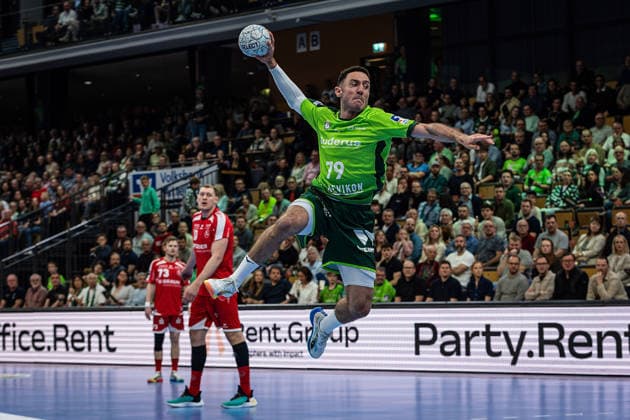 08.03.2026, xovx, Handball Daikin Handball Bundesliga, HSG Wetzlar - MT Melsungen v.l. Timo Kastening (MT Melsungen), Dainis Kristopans (MT Melsungen), Ahmet Nafea (HSG Wetzlar) Wetzlar Buderus-Arena Hessen Deutschland (DE)