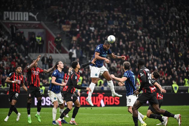 CALCIO - Serie A - AC Milan vs Inter - FC Internazionale Manuel Akanji of FC Inter in action during the Italian Serie A football match between AC Milan and Inter FC Internazionale on 8 March 2026 at Giuseppe Meazza San Siro Siro stadium in Milan, Italy Milan Italy  Copyright: xIPAxSport ABACAx