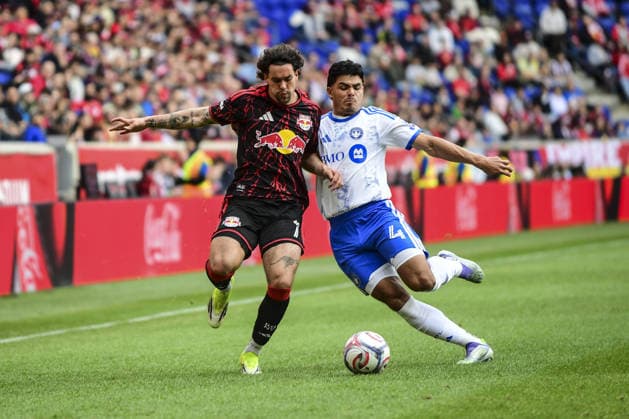 Sports Illustrated Stadium Brayan Vera (CF Montreal) defends Cade Cowell (New York Red Bulls) during the Major League Soccer match between New York Red Bulls and CF Montreal at Sports Illustrated Stadium on March 8, 2026 in Harrison, NJ, United States. (Rebekah Wynkoop SPP)  Copyright: xRebekahxWynkoopx xSPPx Sportspressphoto_SPR106032