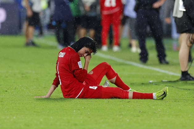 GOLD COAST, AUSTRALIA - MARCH 08 Melika Motevalli (4 IR Iran) looks dejected at full time during the Womens Asian Cup match between Islamic Republic of Iran and Philippines at the Gold Coast Stadium on March 08 2026 in Gold Coast, Australia Copyright: xMatthewxStarlingx xSPPx Sportspressphoto_SPR106049