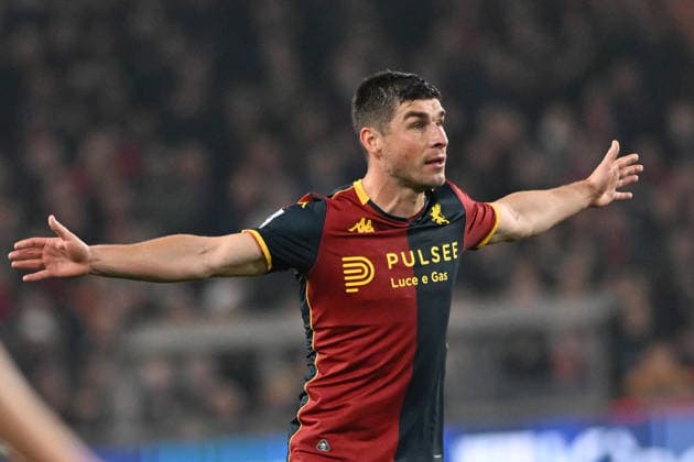 RUSLAN MALINOVSKYI, Genoa, Serie A 2025-26, Genoa-Roma 2-1, azione, action, gesti, single shot SERIE A 2025-26 GENOA-ROMA 2-1