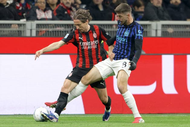 LUKA MODRIC, Milan, PETAR SUCIC, Inter, Serie A, 2025-26, Milan vs Inter 1-0, 08-03-2026, Contrasto, Action SERIE A 2025-26 MILAN-INTER 1-0
