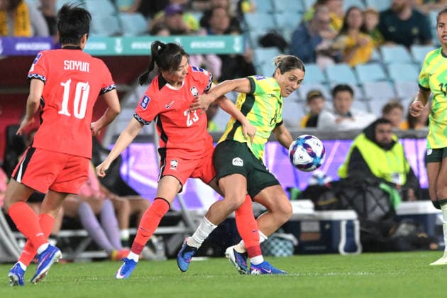 March 8, 2026, Sydney, Australia: Kang Chae-Rim (L) of Republic of Korea women football team and Katrina Gorry (R) of Australia women football team seen in action during the AFC Women s Asian Cup Group A match between Australia and Republic of Korea held at the Stadium Australia. Final score Australia 3:3 Republic of Korea. Final score Australia 3:3 Republic of Korea. Sydney Australia - ZUMAs197 20260308_aaa_s197_316 Copyright: xLuisxVeniegrax