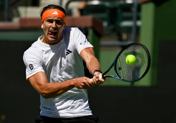 March 08, 2026 Alexander Zverev of Germany returns a shot against Brandon Nakashima during their match at the BNP Paribas Open held at the Indian Wells Tennis Garden in Indian Wells, California. California. Mandatory Photo Credit : CSM Tennis 2026: BNP Paribas Open MAR 08  - ZUMAc04_ 20260308_zma_c04_264 Copyright: xCharlesxBausx