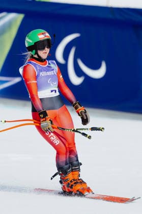 PARALYMPICS - Winter Paralympics Milano Cortina 2026 CORTINA D AMPEZZO,ITALY,09.MAR.26 - PARALYMPICS, ALPINE SKIING - Paralympic Winter games, Winterspiele,Spiele, Summer games Milano Cortina 2026, Super G, women. Image shows Elina Stary (AUT).  GEPAxpictures xMatthiasxTrinkl