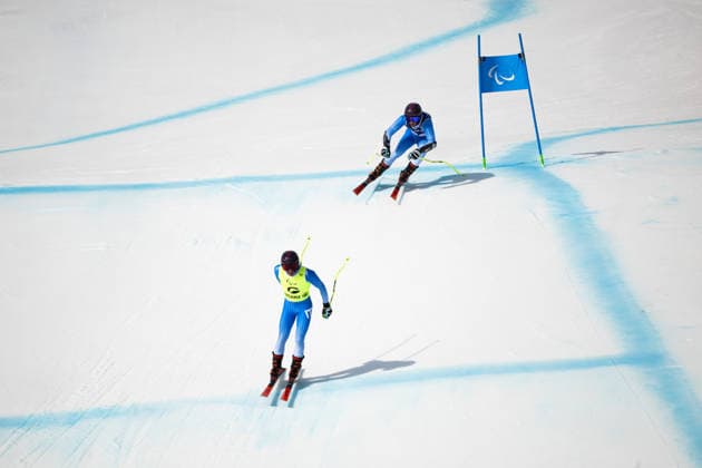 260309 Giacomo Bertagnolli of Italy with guide Andrea Ravelli compete in the men s Super-G para alpine skiing during day 3 of the Milano Cortina 2026 Winter Paralympic Games on March 9, 2026 in Cortina. Photo: Maxim Thore BILDBYRAN kod MT MT1014 alpint alpine skiing paralympic games paralympics paralympiska spel paralympiske leker vinter-paralympics winter paralympics milano cortina 2026 milano cortina 2026 winter paralympic games 3 bbeng super-g herr italien *** 260309 Giacomo Bertagnolli of Italy with guide Andrea Ravelli compete in the men s Super G para alpine skiing during day 3 of the Milano Cortina 2026 Winter Paralympic Games on March 9, 2026 in Cortina Photo Maxim Thore BILDBYRAN kod MT MT1014 alpint alpine skiing paralympic games paralympiska spelen paralympiske leker vinter paralympics winter paralympics milano cortina 2026 milano cortina 2026 winter paralympic games 3 bbeng super g herr italien  Copyright: MAXIMxTHORE BB260309MT026