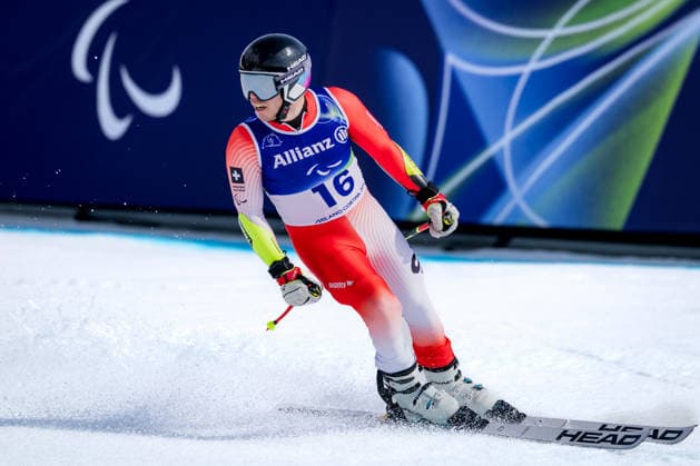 PARALYMPICS - Winter Paralympics Milano Cortina 2026 CORTINA D AMPEZZO,ITALY,09.MAR.26 - PARALYMPICS, ALPINE SKIING - Paralympic Winter games, Winterspiele,Spiele, Summer games Milano Cortina 2026, Super G, men. Image shows Robin Cuche (SUI).  GEPAxpictures xMatthiasxTrinkl