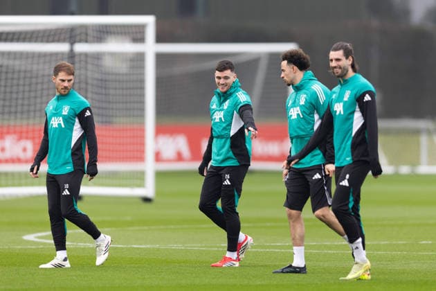 Football - UEFA Champions League - Liverpool FC v Galatasaray A.Åž. - MD-1 LIVERPOOL, ENGLAND - Monday, March 9, 2026: Liverpool s Andy Robertson during a training session at the AXA Training Centre ahead of the UEFA Champions League match between Galatasaray and Liverpool FC. (Photo by Jessica Hornby Propaganda)  Copyright: xDavidxRawcliffex P2026-03-09-LFC_Training_Galatasaray-10