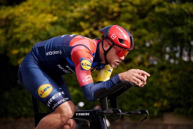 during reconnaissance Stage 1, an individual time trial, of the Tirreno-Adriatico cycling race in Lido di Camaiore. The 11.5-kilometer stage starts and finishes in Lido di Camaiore- Italy - Monday, March 9, 2026. - cycling .  Copyright: xMarcoxAlpozzi LaPressex