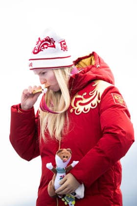 260309 Varvara Voronchikhina of Russia with her gold medal at the medal ceremony for the women s Super-G para alpine skiing during day 3 of the Milano Cortina 2026 Winter Paralympic Games on March 9, 2026 in Cortina. Photo: Maxim Thore BILDBYRAN kod MT MT1013 alpint alpine skiing paralympic games paralympics paralympiska spel paralympiske leker vinter-paralympics winter paralympics milano cortina 2026 milano cortina 2026 winter paralympic games 3 bbeng dam super-g ryssland *** 260309 Varvara Voronchikhina of Russia with her gold medal at the medal ceremony for the women s Super G para alpine skiing during day 3 of the Milano Cortina 2026 Winter Paralympic Games on March 9, 2026 in Cortina Photo Maxim Thore BILDBYRAN kod MT MT1013 alpint alpine skiing paralympic games paralympiska spel paralympiske leker vinter paralympics winter paralympics milano cortina 2026 milano cortina 2026 winter paralympic games 3 bbeng dam super g ryssland  Copyright: MAXIMxTHORE BB260309MT073