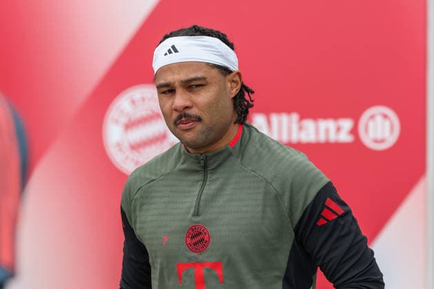 Serge Gnabry (FC Bayern Muenchen, 07), GER, Abschlusstraining, FC Bayern Muenchen, Fussball, UEFA Champions League, Achtelfinale, Hinspiel, Saison 2025 2026, 09.03.2026, GER, Abschlusstraining, FC Bayern Muenchen, Fussball, UEFA Champions League, Achtelfinale, Hinspiel, Saison 2025 2026, 09.03.2026 Muenchen Copyright: xEibner-Pressefoto JennixMaulx EP_JML