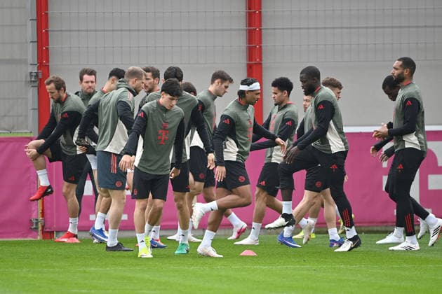 Abschlusstraining am 09.03.2026. Fussball Champions League,Saison 2025 26, Achtelfinale Atalanta Bergamo - FC Bayern Muenchen am 10.03.2026