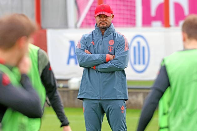 Trainer Vincent Kompany, Spieler, Portraet, Portrait, Fussball Abschlusstraining UEFA Champions League Spiel - Atalanta Bergamo vs. FC Bayern München 09.03.2026 Trainingsgelände, Säbenerstr. FOTO: Mladen Lackovic LakoPress