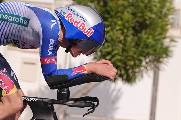 Pellizzari Giulio Of Red Bull - Bora - Hansgrohe during Stage 1, an individual time trial, of the Tirreno-Adriatico cycling race in Lido di Camaiore. The 11.5-kilometer stage starts and finishes in Lido di Camaiore- Italy - Monday, March 9, 2026. - cycling .  Copyright: xMartcoxAlpozzi LaPressex