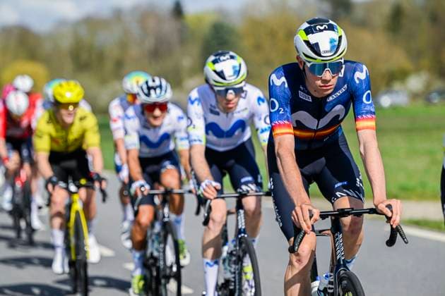 Paris Nice 2026 Stage 2 MONTARGIS, FRANCE - MARCH 09 : Romeo Ivan (ESP) of Movistar Team in action during stage 2 of the 84th edition of Paris - Nice an UCI World Tour 2.UWT cycling road race stage for Men Elite of 187 km with start in Epone and finish in Montargis on March 9, 2026 in Montargis, France, 09 03 2026 ( Motordriver Guy De Vuyst - Montargis France  Copyright: xNicoxVereeckenx