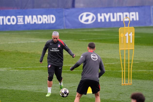 March 9, 2026, Majadahonda, Madrid, Spain: Antoine Griezmann during the training day of Atletico de Madrid ahead the UEFA Champions League 2025 26 match against Tottenham Hotspur at Ciudad Deportiva Wanda Atletico de Madrid on March 09, 2026, in Majadahonda, Madrid, Spain. Majadahonda Spain - ZUMAa181 20260309_zaa_a181_035 Copyright: xDennisxAgyemanx