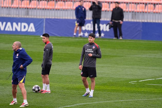 March 9, 2026, Majadahonda, Madrid, Spain: Obed Vargas during the training day of Atletico de Madrid ahead the UEFA Champions League 2025 26 match against Tottenham Hotspur at Ciudad Deportiva Wanda Atletico de Madrid on March 09, 2026, in Majadahonda, Madrid, Spain. Atletico De Madrid Training Session And press conference, PK, Pressekonferenz - UEFA Champions League 2025 26 - ZUMAa181 20260309_zaa_a181_062 Copyright: xDennisxAgyemanx