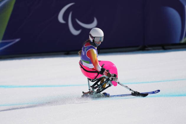 (260309) -- CORTINA D AMPEZZO, March 9, 2026 -- Audrey Pascual Seco of Spain reacts after the women s super G sitting final match of para alpine skiing at the Milan-Cortina 2026 Paralympic Winter games, Winterspiele,Spiele, Summer games in Cortina D ampezzo, Italy, March 9, 2026. Mu Yu) (SP)ITALY-CORTINA D AMPEZZO-PARALYMPIC WINTER GAMES-PARA ALPINE SKIING-WOMEN S SUPER G SITTING-FINAL MouxYu 