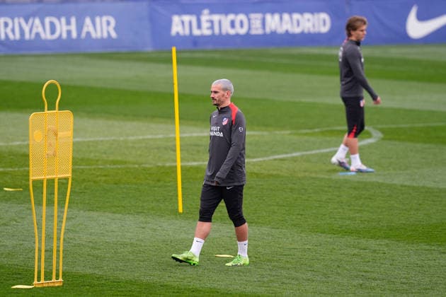 March 9, 2026, Majadahonda, Madrid, Spain: Antoine Griezmann during the training day of Atletico de Madrid ahead the UEFA Champions League 2025 26 match against Tottenham Hotspur at Ciudad Deportiva Wanda Atletico de Madrid on March 09, 2026, in Majadahonda, Madrid, Spain. Majadahonda Spain - ZUMAa181 20260309_zaa_a181_061 Copyright: xDennisxAgyemanx