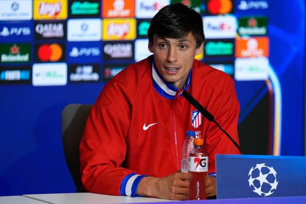 March 9, 2026, Madrid, Madrid, Spain: Robin Le Normand of Atletico de Madrid attends his press conference, PK, Pressekonferenz during the training day of Atletico de Madrid ahead the UEFA Champions League 2025 26 match against Tottenham Hotspur at Riyadh Air Metropolitano on March 09, 2026, in Madrid, Spain. Madrid Spain - ZUMAa181 20260309_zaa_a181_069 Copyright: xDennisxAgyemanx