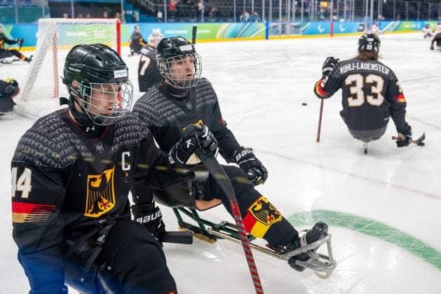 Para Ice hockey, Eishockey - Millano Cortina 2026 Winter Paralympics: Day 3 - GER-USA Para Ice Hockey - Milano Cortina 2026 Winter Paralympics: Day 3 MILANO SANTAGIULIA ICE HOCKEY ARENA MILANO, ITALY - MARCH 9: Preliminary Round - Group A Germany - United States Impressions of Team Para Ice Hockey Germany playing Team USA at March 9 at the Milano Cortina 2026 Winter Paralympics Para Ice Hockey Tournament in the Milano Santagiulia Ice Hockey Arena at day 3. (Photo by RALF KUCKUCK) Copyright 2026 Ralf Kuckuck