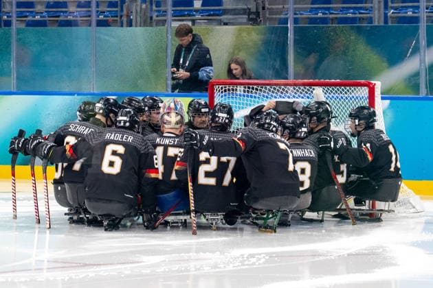 Para Ice hockey, Eishockey - Millano Cortina 2026 Winter Paralympics: Day 3 - GER-USA Para Ice Hockey - Milano Cortina 2026 Winter Paralympics: Day 3 MILANO SANTAGIULIA ICE HOCKEY ARENA MILANO, ITALY - MARCH 9: Preliminary Round - Group A Germany - United States Impressions of Team Para Ice Hockey Germany playing Team USA at March 9 at the Milano Cortina 2026 Winter Paralympics Para Ice Hockey Tournament in the Milano Santagiulia Ice Hockey Arena at day 3. (Photo by RALF KUCKUCK) Copyright 2026 Ralf Kuckuck